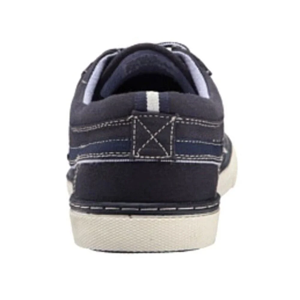 Antonio Zengara Boat Shoes Men's Size 7.5 Moc Toe Slip-ons Oceana Navy Canvas